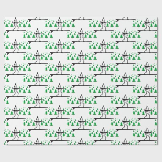 Elf auf der Surfboard Thunder_Cove Geschenkpapier (Flach)