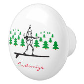 Elf auf der Surfboard Thunder_Cove Keramikknauf (Rechts)