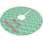 Elf auf der Surfboard Thunder_Cove Polyester Weihnachtsbaumdecke (Schrägansicht)