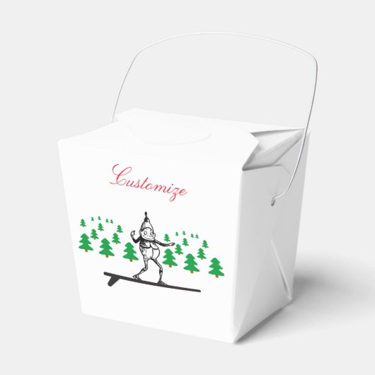 Elf auf einer Surfboard Thunder_Cove Geschenkschachtel (Vorderseite)