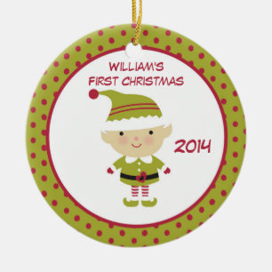 Elf Baby 1. Weihnachten Personalisierte Ornament
