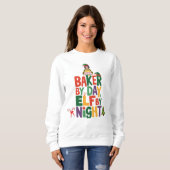 Elf Baker Vibes Backen Liebe Weihnachtsgebäck Sweatshirt (Vorne ganz)