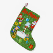 Elf Band Christmas Strumpf Kleiner Weihnachtsstrumpf (Vorderansicht (hängend))