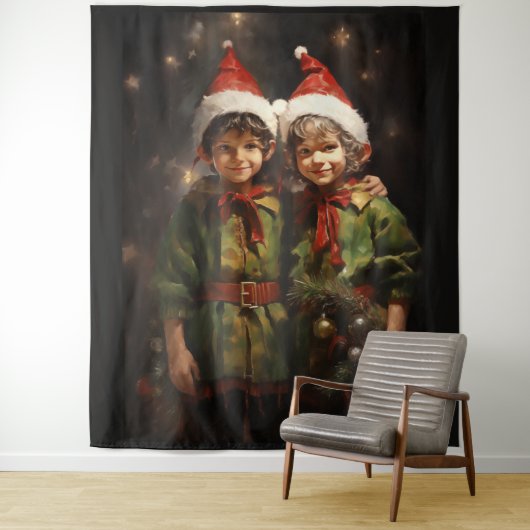 Elf Bestie Friends Wandteppich (Beispiel)
