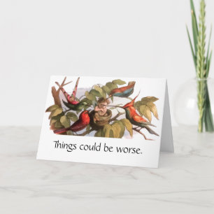 Elf Bird Sprite Pixie Brownie Fairy Tale Karte