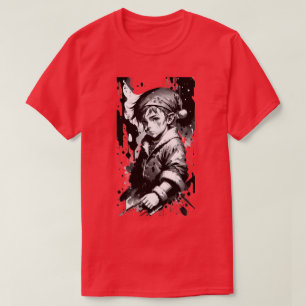 Elf Black Tinte Spatter Weihnachts-T - Shirt