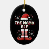 Elf Boots Santa Claus Hat Black Christmas Keramik Ornament (Vorne)