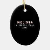 Elf Boots Santa Claus Hat Black Christmas Keramik Ornament (Hinten)