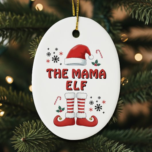 Elf Boots Santa Claus Hat White Christmas Keramik Ornament