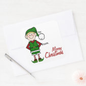 Elf Boy Gift Tag Sticker (Umschlag)