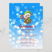 Elf Candy Einladung für das erste Weihnachtsfest v (Vorne/Hinten)