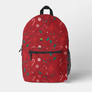 Elf Candy Schachbrett Pattern Bedruckter Rucksack