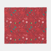 Elf Candy Schachbrett Pattern Fleecedecke (Vorderseite (Horizontal))