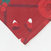 Elf Candy Schachbrett Pattern Fleecedecke (Ecke)