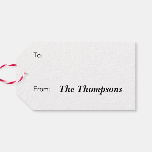 Elf Candy Schachbrett Pattern Geschenkanhänger (Rückseite Horizontal)