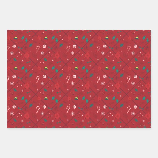 Elf Candy Schachbrett Pattern Geschenkpapier Set (Vorderseite 3)