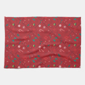 Elf Candy Schachbrett Pattern Geschirrtuch (Horizontal)