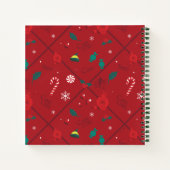 Elf Candy Schachbrett Pattern Notizblock (Rückseite)