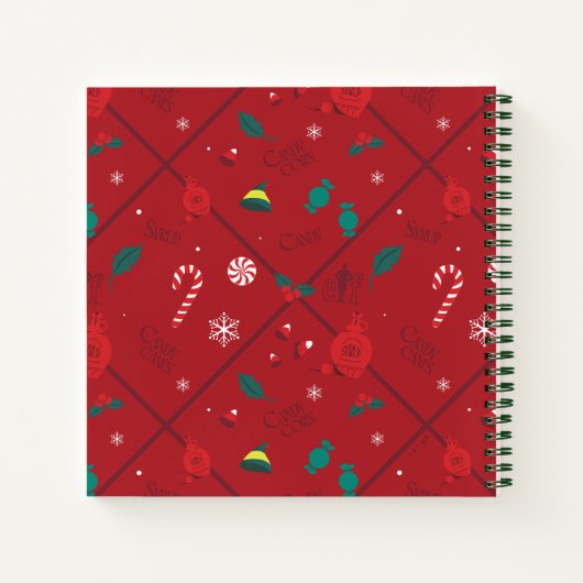 Elf Candy Schachbrett Pattern Notizblock (Rückseite)