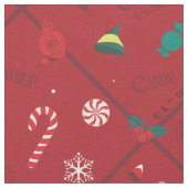 Elf Candy Schachbrett Pattern Stoff (Nahaufnahme)