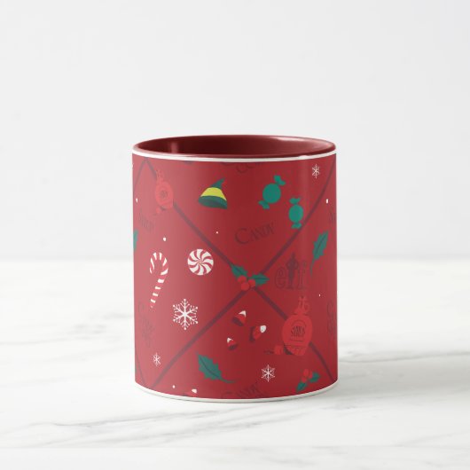 Elf Candy Schachbrett Pattern Tasse (Zentrum)