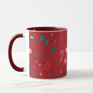 Elf Candy Schachbrett Pattern Tasse