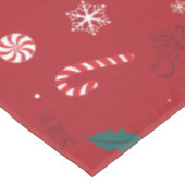 Elf Candy Schachbrett Pattern Tischdecke (Schrägansicht)