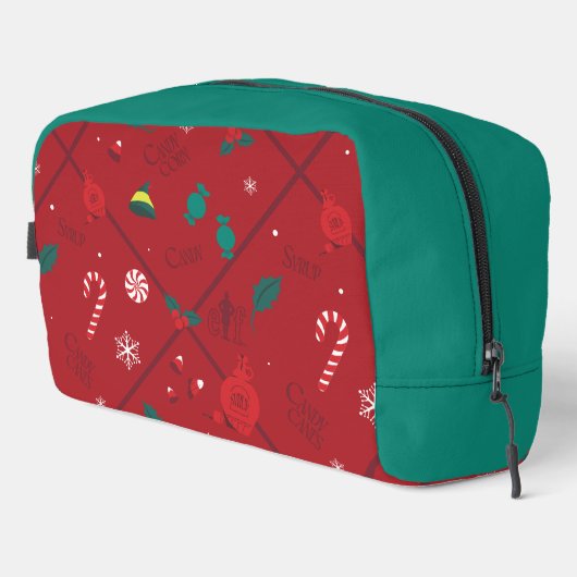 Elf Candy Schachbrett Pattern Waschbeutel (Rechte Ecke)