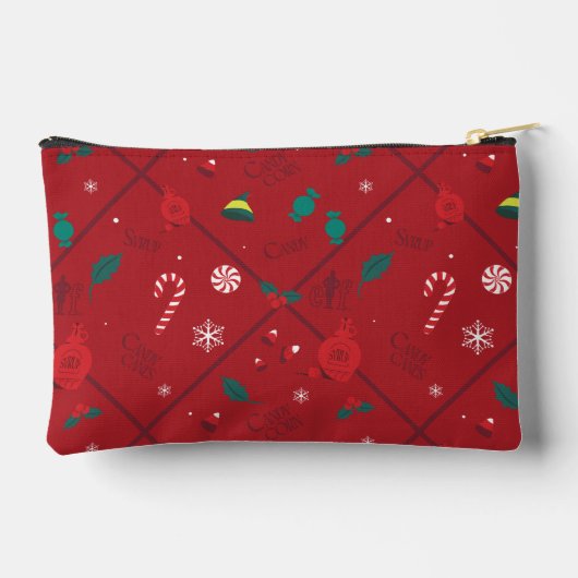 Elf Candy Schachbrett Pattern Zubehörtasche (Rückseite)