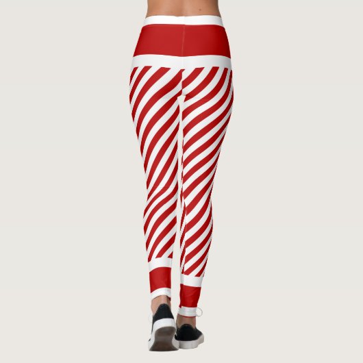 Elf Candy Stripes Weihnachtskostüme Leggings (Rückseite)