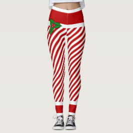 Elf Candy Stripes Weihnachtskostüme Leggings