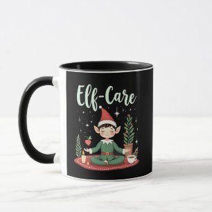 Elf Care Funny Christmas Elf Magische Selbstversor Tasse