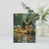 Elf Children Postkarte (Stehend Vorderseite)