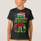 Elf Christmas Black Shopng Funny Friday Shopng Cre T-Shirt (Vorderseite)