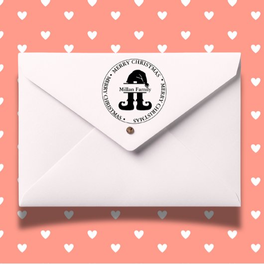 Elf Christmas Boy Thema Permastempel