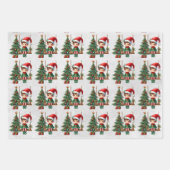 Elf Christmas Branches Kids Geschenkpapier Set (Vorderseite 3)
