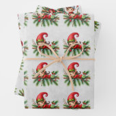 Elf Christmas Branches Kids Geschenkpapier Set (Beispiel)