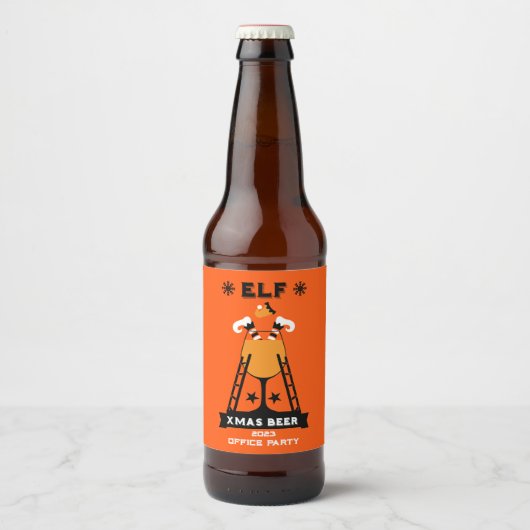 Elf Christmas Drink Bierflaschenetikett (Vorderseite)