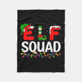 Elf Christmas Family Matching Xmas Pajama Elf Squa Fleecedecke (Vorderseite)