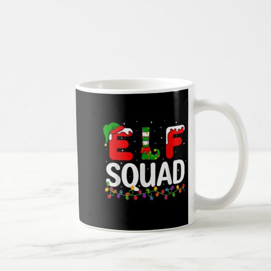 Elf Christmas Family Matching Xmas Pajama Elf Squa Kaffeetasse (Rechts)