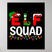 Elf Christmas Family Matching Xmas Pajama Elf Squa Poster (Vorne)