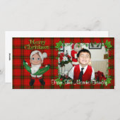 Elf Christmas Foto Card Feiertagskarte (Vorne/Hinten)