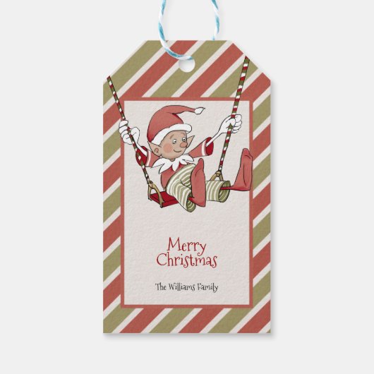 Elf Christmas Geschenkanhänger (Rückseite)