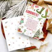 Elf Christmas Goodbye Letter Card Einladung