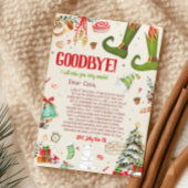 Elf Christmas Goodbye Letter Card Einladung