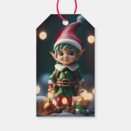 Elf Christmas Holiday Geschenk Tag Geschenkanhänger