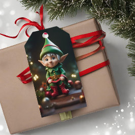 Elf Christmas Holiday Geschenk Tag Geschenkanhänger