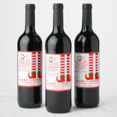 Elf Christmas Merlot Weinflaschen Etikett personal (Flaschen)