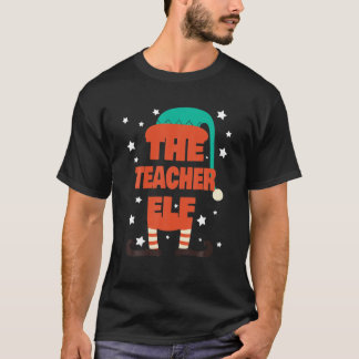 Elf Christmas Pajama Lehrerin Matching Fa T-Shirt