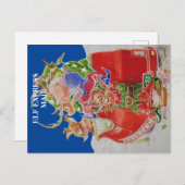 ELF CHRISTMAS POSTCARD POSTKARTE (Vorne/Hinten)